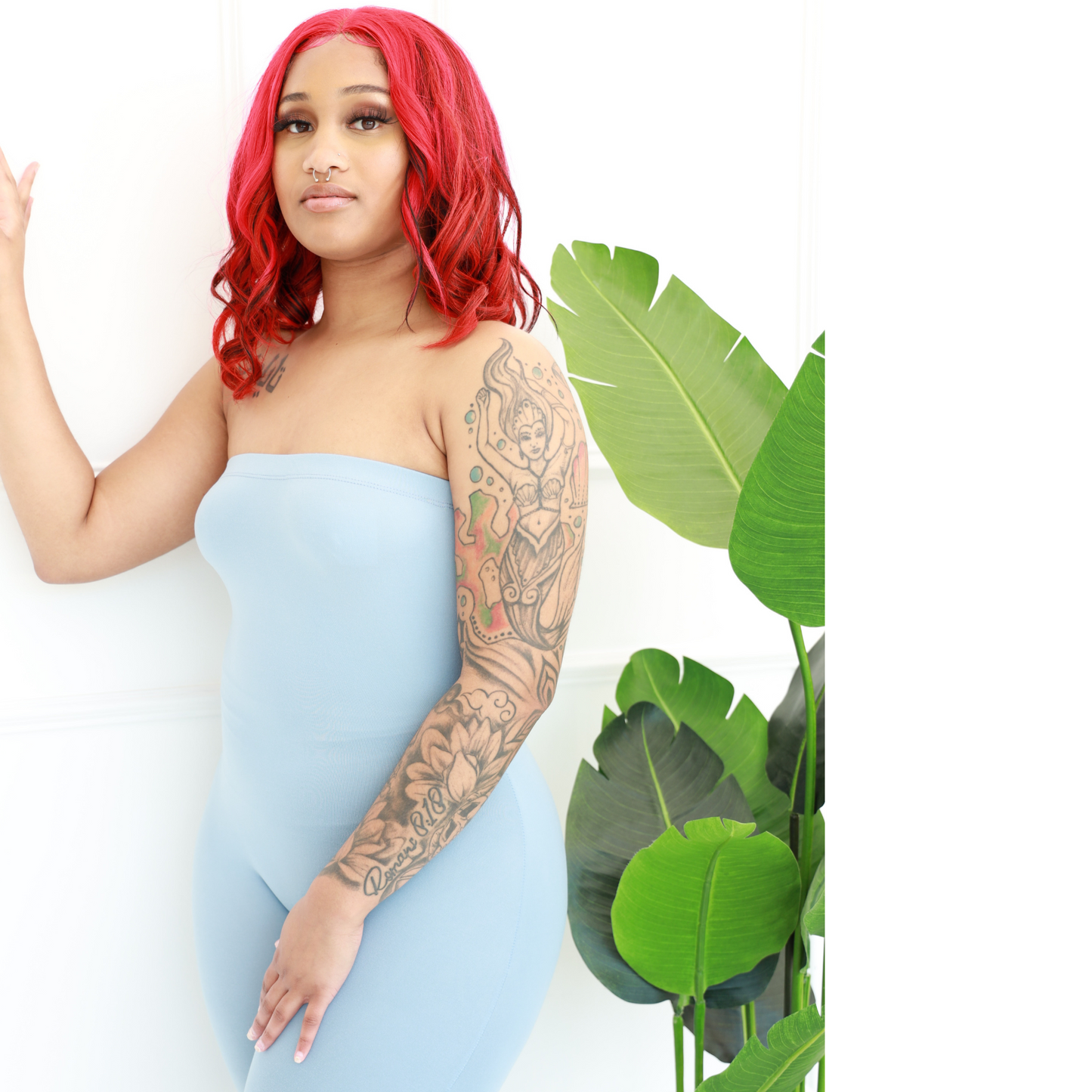 Sky Blue Long One Piece Jumpsuit