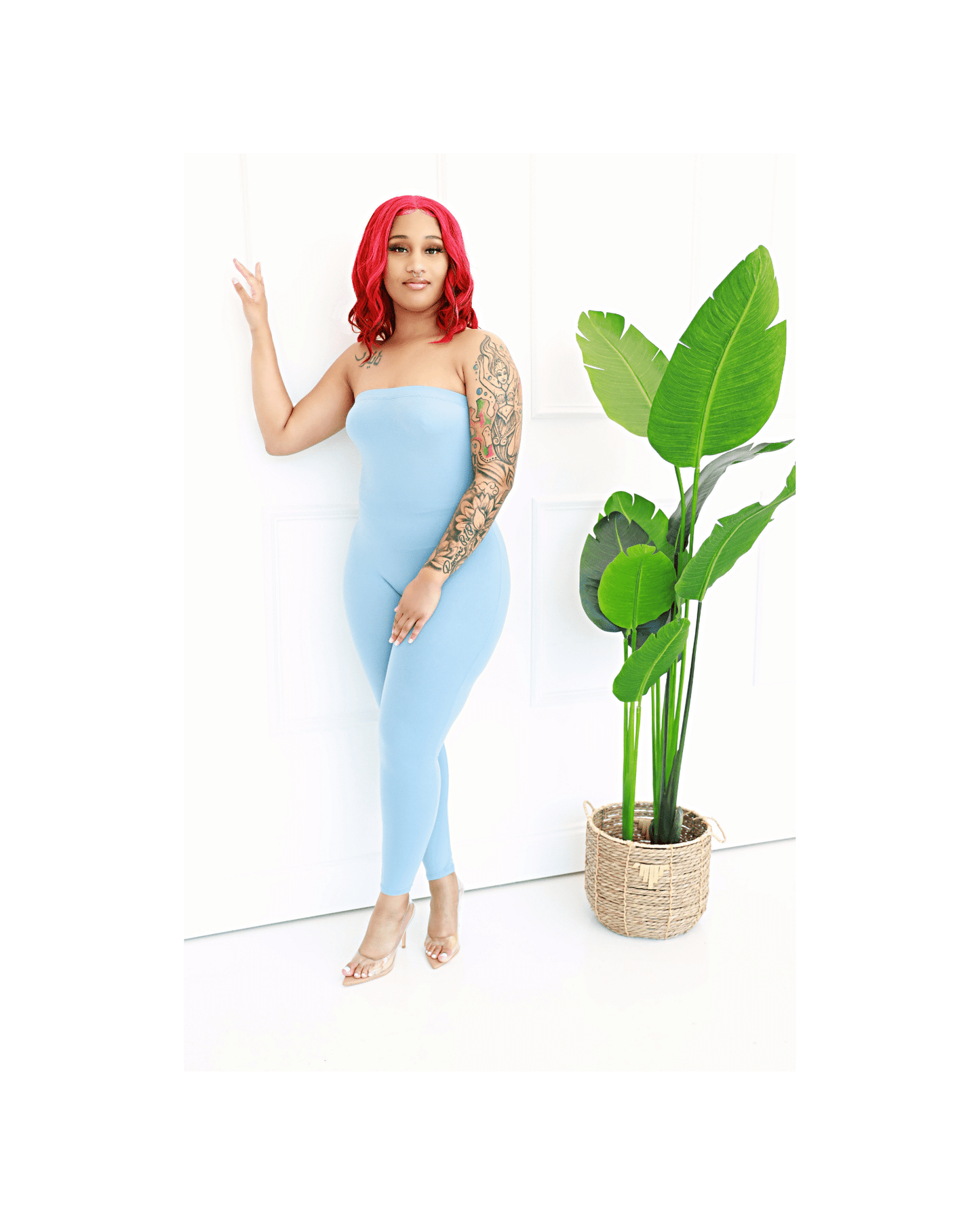 Sky Blue Long One Piece Jumpsuit