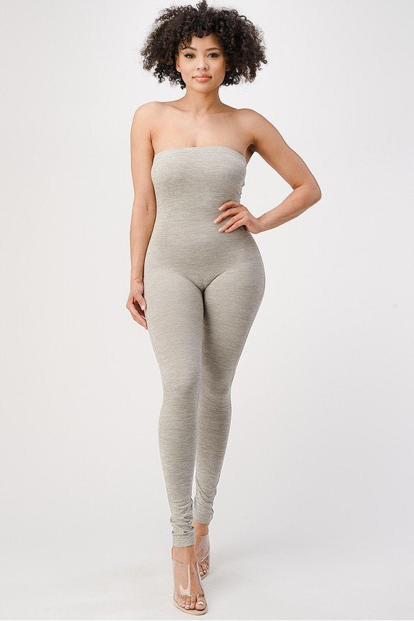 Elastic Strapless Jumpsuit