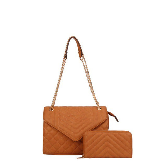 2 IN 1 Quilted Chain Crossbody