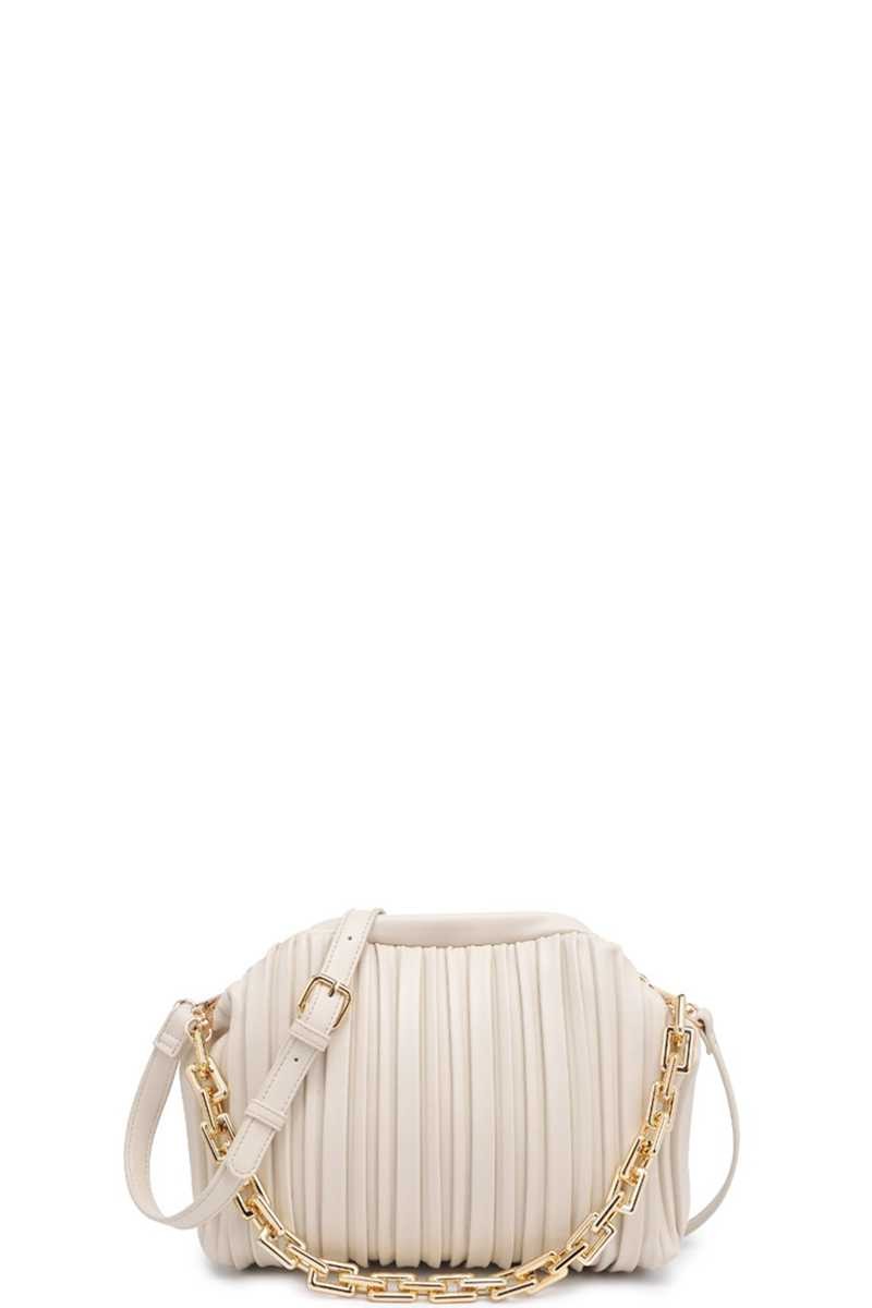 vertical scrunch clutch crossbody