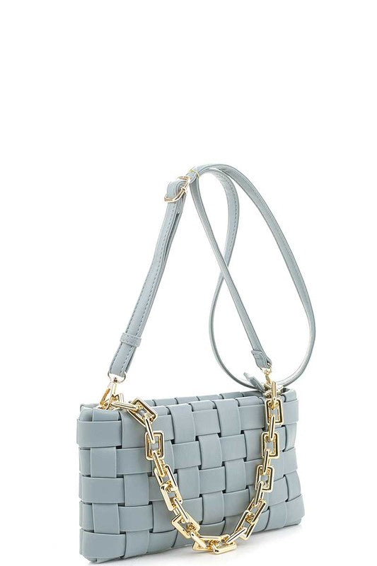 Chic Quilt Chain Link Crossbody Bag