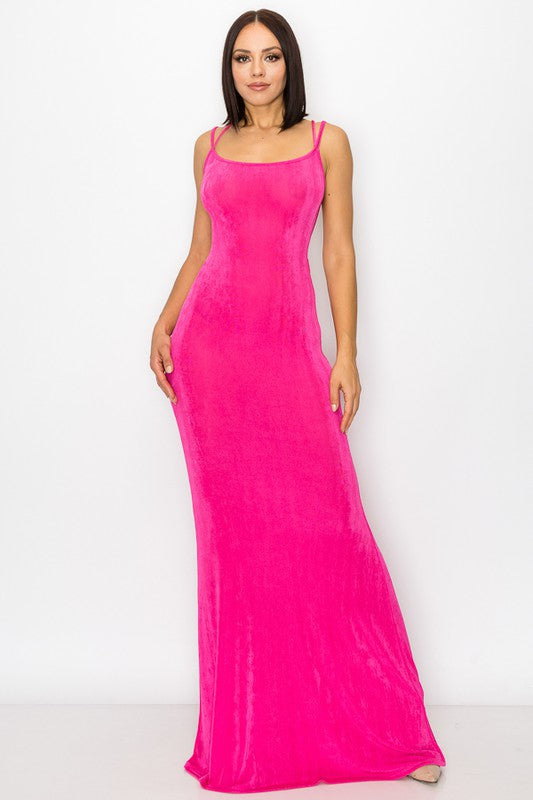 Open Back Maxi Dress