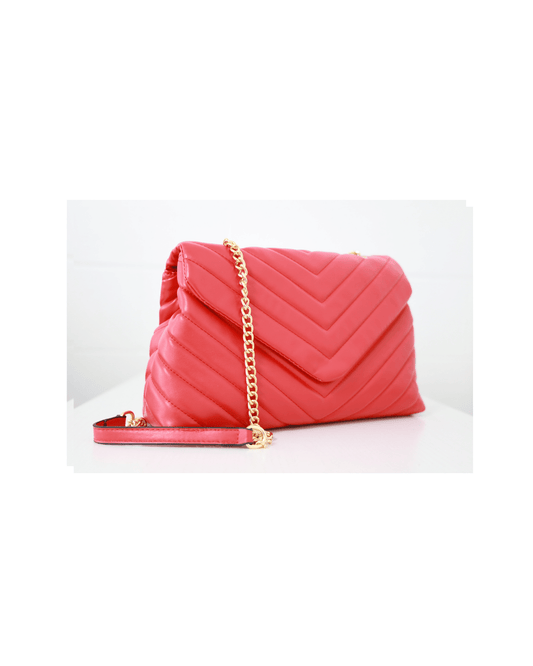 smooth v stitch shoulder bag