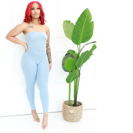 Sky Blue Long One Piece Jumpsuit